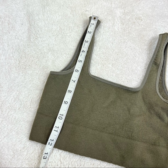 By Anthropologie Cropped Knit Tank Green Small Medium - Picture 5 of 7